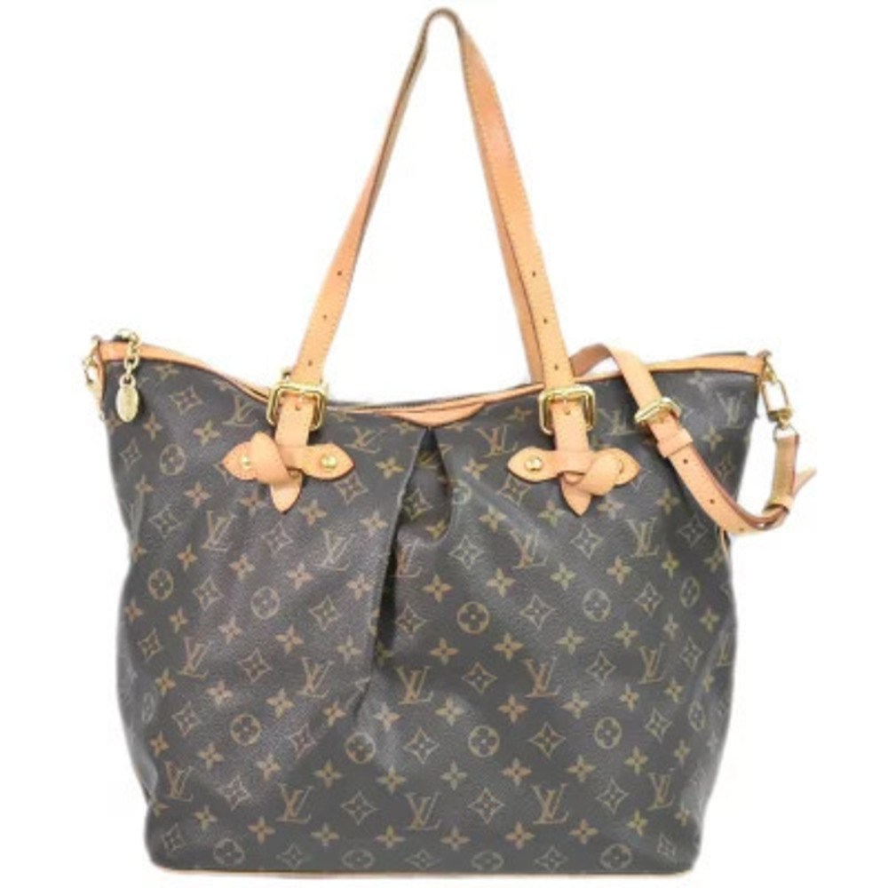 Louis Vuitton LV Palermo Monogram Shoulder Tote Bag Canvas Leather Brown